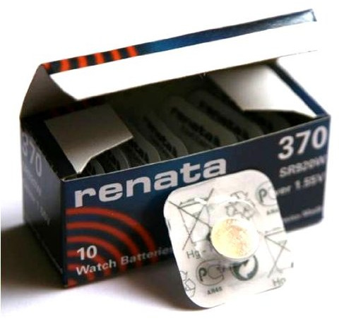 Renata 370 SR920SW Lithium-Knopfzelle, hergestellt in der Schweiz, 10 Stück