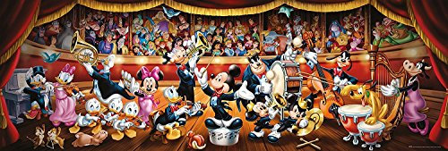 Clementoni - 39445 - Disney Panorama Collection puzzle for adults and children - Disney Orchestra - 1000 Pieces