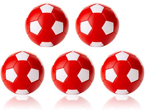 Robertson Kickerball Winspeed 35 mm 5er Set rot-weiß, farbecht, Abriebfest und langlebig, für Tischfußball und Tischkicker
