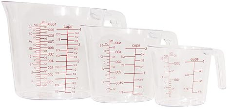 Patisse Verre doseur 250/500/1000 ml transparent 3 pièces