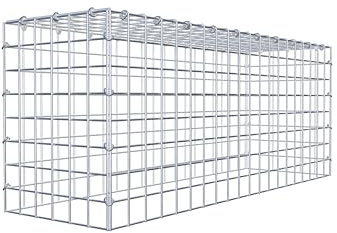 GABIONA Gabione tipo 3 rettangolare, larghezza maglie 5 x 5 cm, profondità 30 cm, gabbione 100 x 40 x 30 cm (lunghezza x altezza x profondità), anello a C