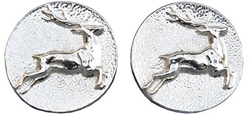 Boutons de Manchette Cerf, Boutons de Manchette Chasse, Cadeaux Pour Homme, Fabrication Artisanale Francaise, par William Sturt, Les Etains de Jumilhac