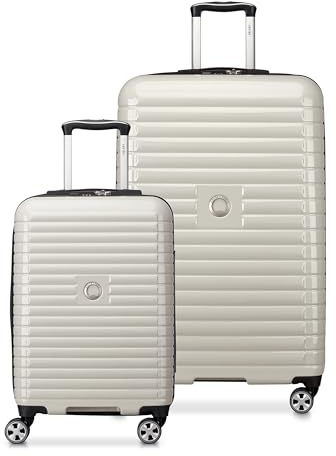 DELSEY PARIS Cruise 3.0 Hardside Expandable Luggage with Spinner Wheels, Glossy Ivory, 2-Piece Set (21/28), Cruise 3.0 Hardside Expandable Luggage with Spinner Wheels