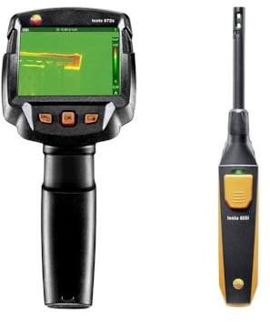 testo 872s Baudiagnose-Set - Wärmebildkamera testo 872 mit Bluetooth-Feuchtefühler testo 605i