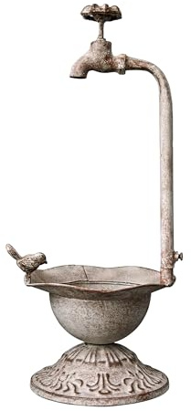 Z² BellaDecor Unique Planters for Indoor Outdoor Plants, Rustic Succulent Planters, Outdoor Flower Pots, Indoor Succulent Plant Pots, Metal Tap Design, Home and Garden Decor (Gray)