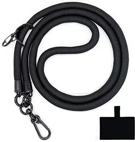 HIRANE Thick Rope Cell Phone Lanyard Spacer, Anti Theft Phone Strap, Adjustable Crossbody Phone Strap, Universal Crossbody Patch Phone Lanyards, for All Smartphone (04)