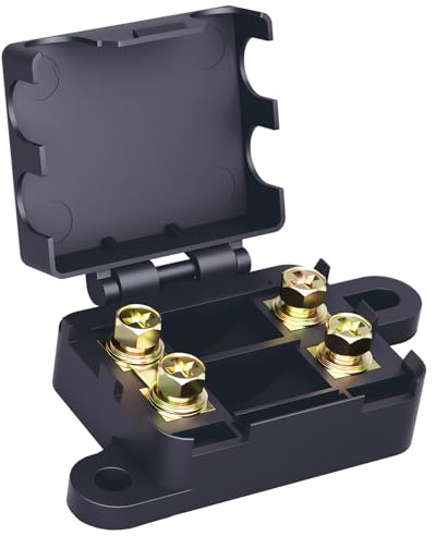 Offgridtec 2-Wege MIDI-Sicherungshalter für 200A 58V DC-Systeme, Schraubanschluss, vorinstallierte Hardware, robustes Kunststoffgehäuse, Hochstrom-Sicherungshalter für Automotive- & Industrienutzung