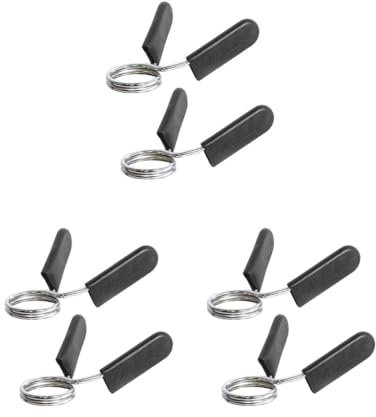 Mealoodiousmusea 3 set 2 Pieces Barbell Spring Clamps Workout Weightlifting Fitness Quick Release Weight Bar Locks Clips, 25mm, black silver