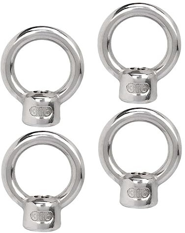 Gatuida 4pièces Lot De Écrous à Œil De Levage Acier Inoxydable Pour Crochets Et Chaînes