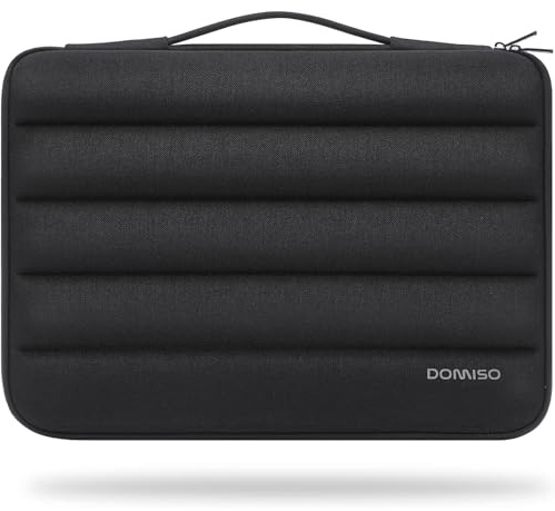 DOMISO 14 Zoll Laptop Hülle Tasche Laptoptasche Schutzhülle mit Tragegriff Wasserdicht Stoßfestes Laptophülle Sleeve Case für MacBook, HP, Dell, Asus Notebook, Schwarz