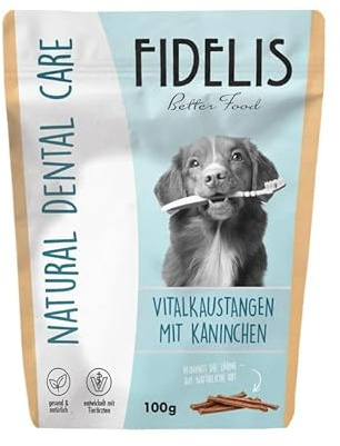 Fidelis - Bastone vitale per cani – snack per la cura dei denti per cani 150 g – cani essiccati all'aria in 100% materie prime naturali – per cani come snack per l'igiene dei denti
