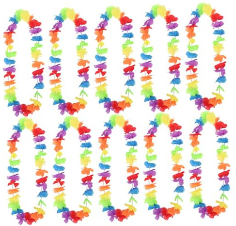 Yardenfun 10stücke Hawaii Kranzkette Blumenkette Girlandenanhänger Hängendes Ornament Blumenhalskette Für Party Strand Hochzeit Kostüm Requisit