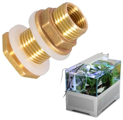 Conector de manguera de jardín,Accesorio de tanque | Conector de tanque de agua de latón roscado para manguera de jardín,Accesorio de tanque de mamparo con adaptador de tanque de