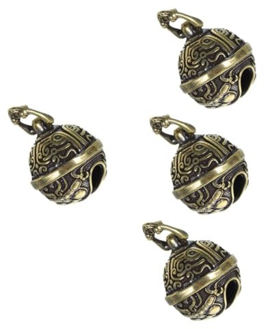 HOODANCOS 4 Stücke Messing Schlüsselanhänger Glocke Schlüsselanhänger Charme Dekorative Hängende Glocken