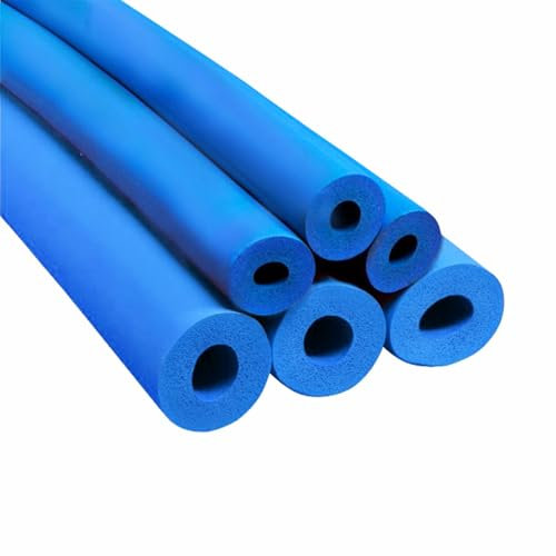 Rohrisolierung Isolierung Schaumstoffschlauch 25mm dick ID 25-76mm Wärmeerhaltung für Klimaanlagen, Fitness-Griffgriffstütze, Kalt- Und Warmwasserleitungen(Blau,40mm x 25mm x 200cm)