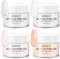 EODCI Set di unghie in acrilico, 2OZ, set di polveri acriliche professionali, 4 colori, trasparente, rosa nude, bianco, in polvere acrilica per unghie, set di unghie in acrilico, per l'estensione