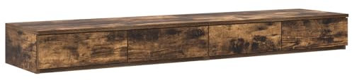 vidaXL Sänglådor med låda Rökt ek 140 x 36,5 x 16,5 cm Konstruerat trä, Mycket förvaringsutrymme, minimalistiska sängbord, hållbara nattduksbord, kompakt möbela basmöbler till sovrum, konstruerat trä