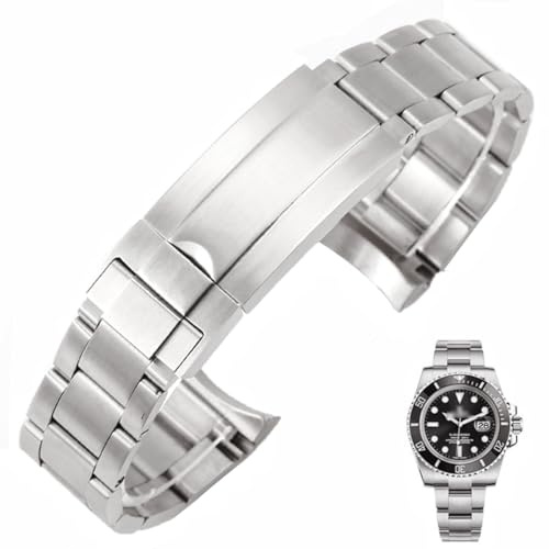 AIYIRUO Uhrenarmbänder Edelstahl Armband Männe Metall 20mm 21mm Fester Edelstahl Ersatzarmband Kompatibel mit der Rolex Submarine-Serie der Cosmograph Daytona Serie
