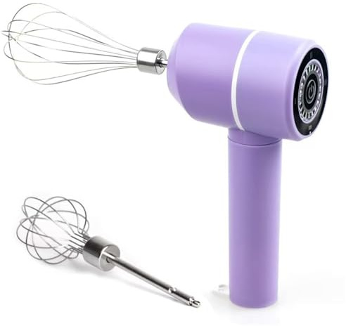 Zenbanzer 800mAh LED Charge Electric Whisk,Ultra Power Hand Mixer with 3 Speed Adjustment,2 Stainless Steel Attachments Hand Mixers for Baking,Egg,Cake,Cream,Butter
