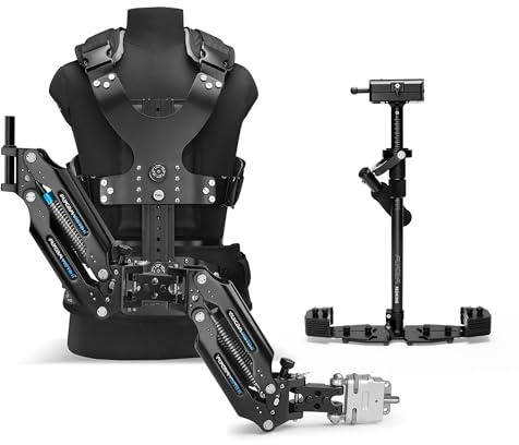 FLYCAM Vista-II Arm & Vest with Redking Stabilizer Kit, 7kg/15.4lb | Dual-spring arm with tension adjustment knob; vest fits waist 28-60 inches and chest 38-52 inches