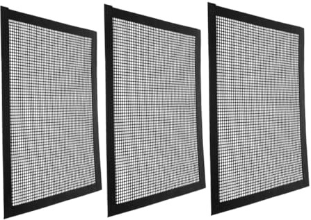 Gatuida 3 piezas Alfombrillas de Malla para Barbacoa Antiadherentes Reutilizables y Resistentes al Calor Tapetes de Teflón para Parrilla de Gas y Exterior Fáciles de Limpiar Reutilizable