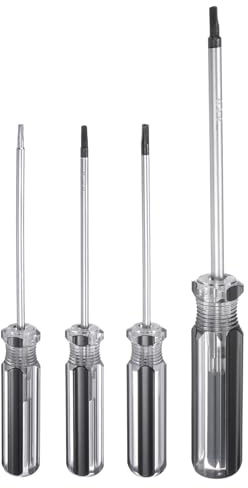 QUARKZMAN 4 Piezas Destornillador Triangular Magnético TA18 TA20 TA23 TA30 Destornillador Cabeza Triangular Acero Con Mango Antideslizante Para Reparación Y Mejora Electrodomésticos Negro