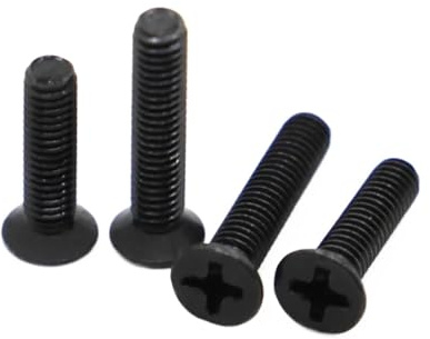linghaih M1,2,4,6 M2,5 M3, M4 M5 Kreuzschlitz Phillips Flachsenkkopfschraube GB819 Schwarzer Kohlenstoffstahl(6mm,M1.4 50pcs)