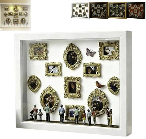 Mini Museo Fai Da Te Scatola Silhouette Con Lucis, Mini Museo Di Noi Scatola Ombres, Miniatura Cornici Kit Con Figure, Decorazioni Personalizzate Per Vetrine Dei Ricordi, Per Tavolo E Credenza(A-)