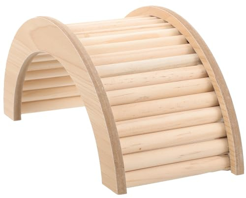 Cabilock Puente de Madera para Hámster y Cobaya Escalera de Entrenamiento Fácil de Limpiar y Cómodo para Jugar y Ejercitar a Mascotas Pequeñas