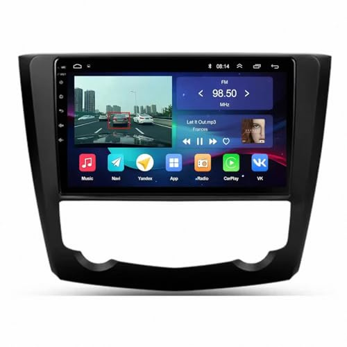 Autoradio Gps Navigazione Stereo 2 Din per Renault Kadjar 2015-2017 Touchscreen Stereo Auto Bluetooth con Schermo, Radio Auto con Mirror, 4 Nucleo 4G+64G