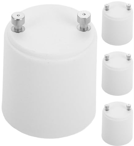 DOITOOL 4 st lampsockeladapter GU24 till E26, GU24-armatur till E26-lampadapter, värmebeständig 120℃, lamphållarkonverter för LED-lampor, vägglampa