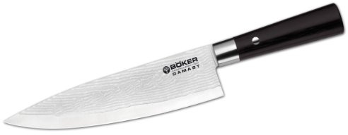 Böker 130421DAM Messer Damast Black Koch Groß, Schwarz, 33,8 cm