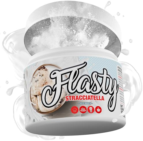 #sinob Flasty Geschmackspulver Stracciatella 250g | Nie wieder langweiliger Quark – über 25 Sorten bei nur 7–9 kcal pro Portion
