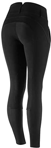 HORZE Pantalon d'équitation à basanes Cuir Daniela, Femme, Noir, 36