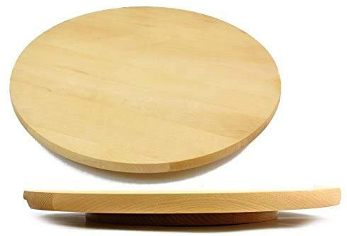 Wooden World - Drehbrett Lazy Susan Rund Sperrholzplatte Servierpizza Kuchen 40cm