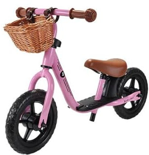 Bandits and Angels Laufrad ab 2 Jahren inklusive Weidenkorb (Rosa Limited)