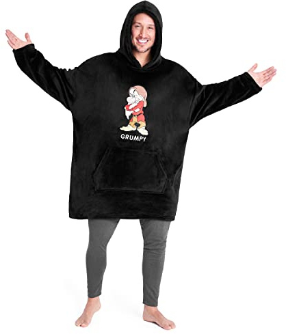 Disney Übergroße Hoodie Decke Herren und Jungen Teenager Grumpy Kapuzenpullover
