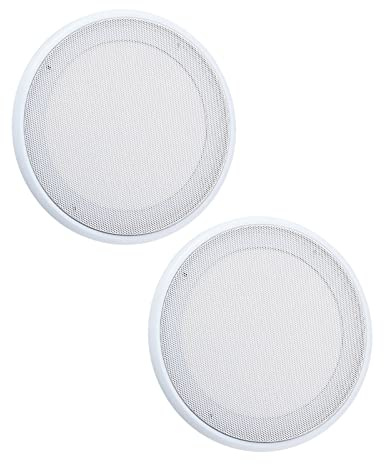 Junbyuhu 2 stycken högtalargrill, högtalargaller, billjudhögtalarskydd, dekorativ cirkel, metallgaller (200 mm)