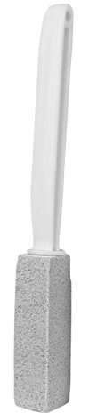 Duiaynke Bimsstein Reinigungsstein WC-Reiniger Stein tote Ecken Fugenreiniger Langer Griff Badezimmer WC-Bürste (Grau 20,5 cm)