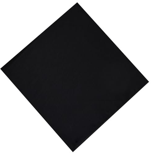 Bandana Halstuch Biker Nikki Tuch Schal Kopftuch Baumwolle Mundschutz Piratentuch (Schwarz-Uni)