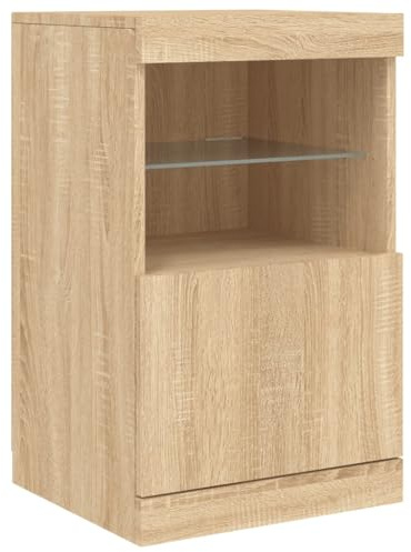vidaXL Sideboard mit LED-Leuchten Sonoma-Eiche 41x37x67 cm