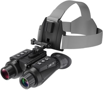 QQJIN NV8300 - Gafas de visión nocturna para casco de adultos, binoculares infrarrojos digitales tácticos militares 4K para caza, observación de vida silvestre, vigilancia