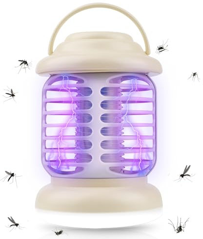 Mosquito Killer Lamp, Portable Mosquito Zapper UV Light, Rechargeable Quiet Insect Killer, 360°Attract Zap Flying Insect, for Indoor Outdoor Home Kitchen Garden Backyard Terrace Camping