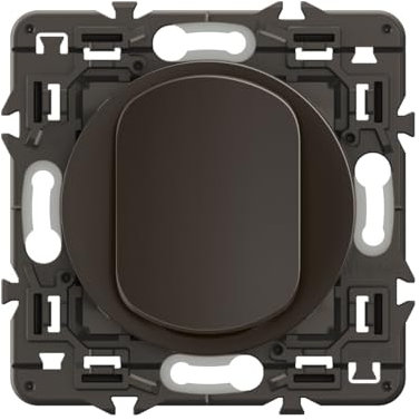 LEGRAND - Interrupteur Simple ou Va-et-vient Touche Large Céliane - 10A - Commande d'Eclairage - Prêt à Installer - Noir