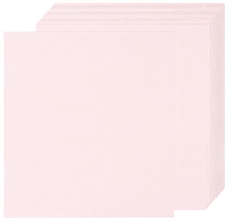Rebower 25 Sheets Parchment Paper Aged Look Stationery 90GSM Vintage Paper Sheet, [for Certificate, Invitation, Envelope] - 8.5 x 11 Inch/Pink