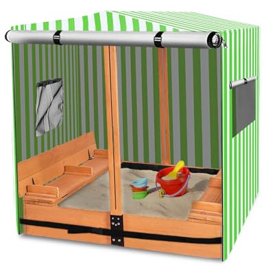 Owlcover Wood Sandbox Cover, 600D Heavy Duty Waterproof Anti-UV, Fits 48 W x 48 D x 48 H Sandboxes, Green