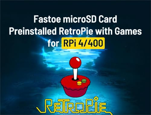 Fastoe 128GB Gaming microSD Card Preinstalled RetroPie with Games for Raspberry Pi 4/400