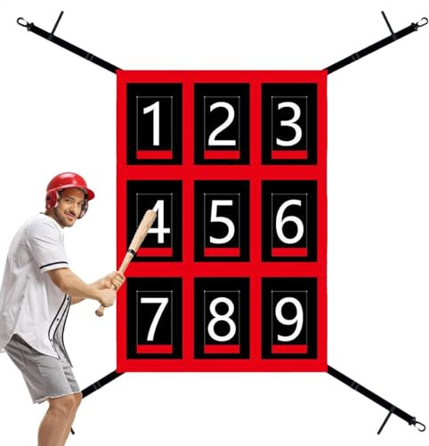 Pitching Net, Softball Practice Batting Target, Sturdy Baseball Pitching Trainer, Adjustable Strike Zone Net, Precision Throwing Aid for Accuracy Training, Equipment for Players