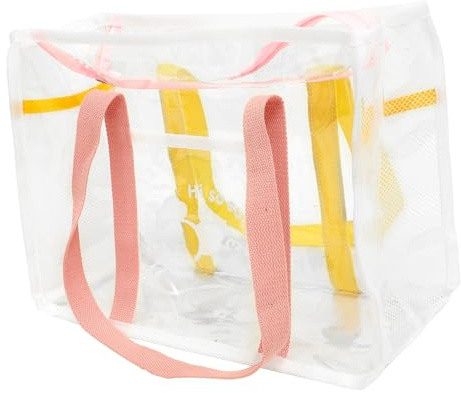 ORFOFE Bolso de Playa Transparente para Exteriores Bolso de Hombro de Verano para Mujer para Playa Reutilizable para Agua