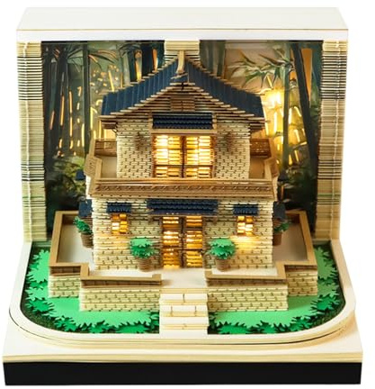Calendario de escritorio 3D Calendario de escultura de patio 2027 Calendarios de lágrima con luz LED y 3D Tallado Memo Pad Reloj Regalo para Navidad Celebraciones y ocasiones en el hogar nuevo